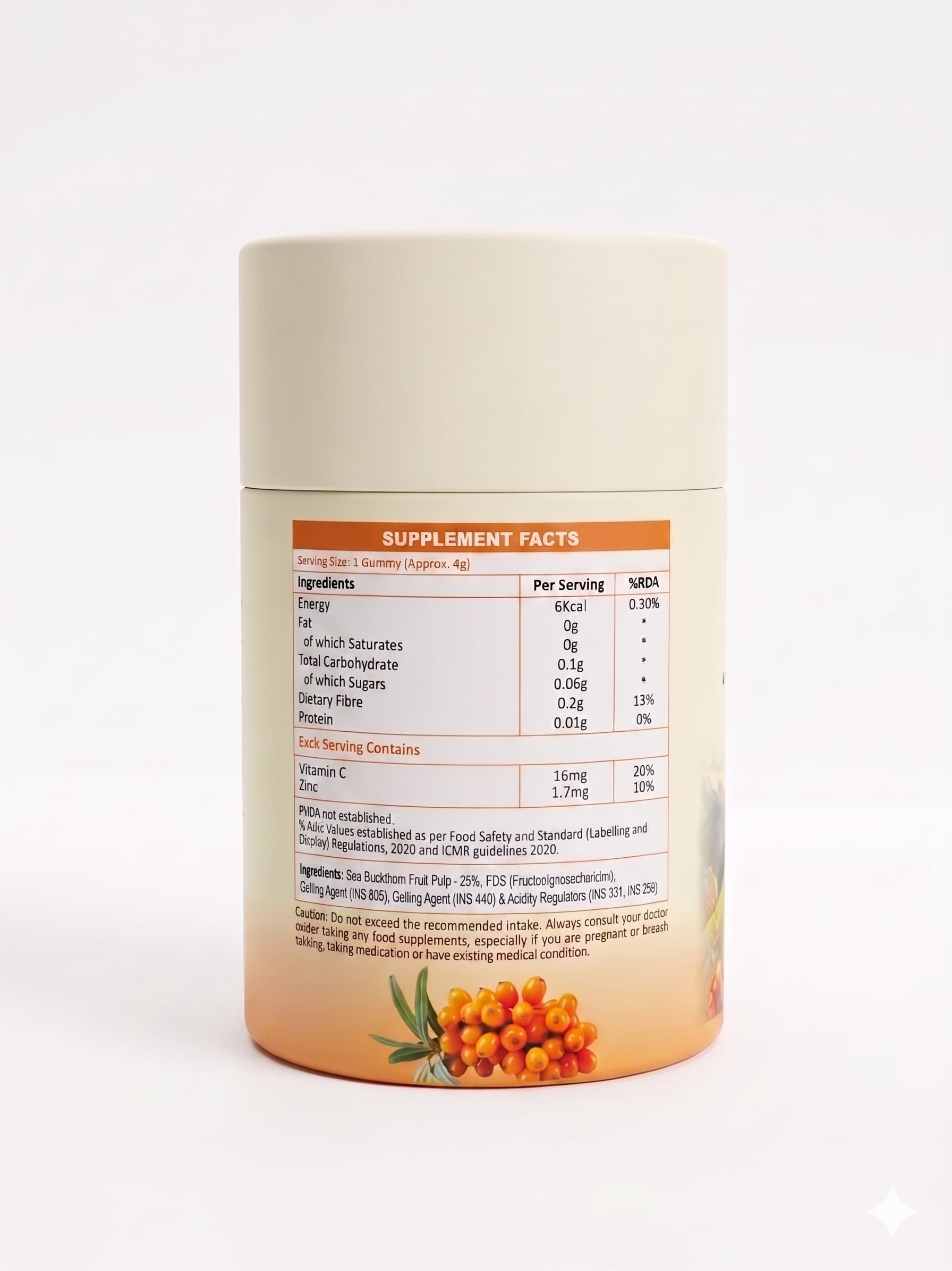 Himalayan Sea Buckthorn Gummies with Omega 3, 6, 7 & 9, Supports Skin Health, Immunity & Natural Glow — Amazon image 7