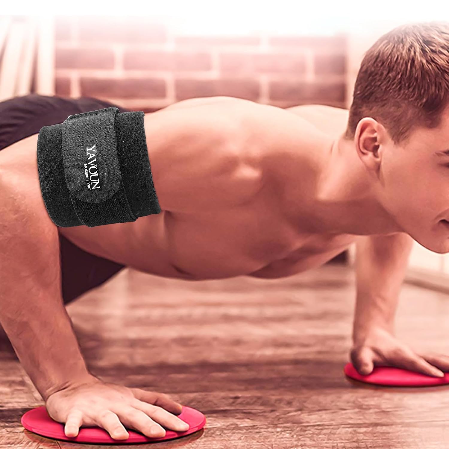 Bicep Tendonitis Brace ＆ Tricep Compression Sleeve/Wrap, Arm Band For Pain | Bicep Brace - Pain Relief for Bicep and Triceps Muscle Strains, Compression Arm Support (Black, 8.3" - 13.7" × W 3.93")