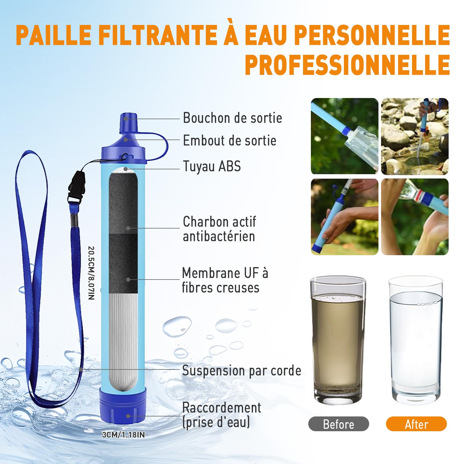 Kit de Survie d'urgence en Plein air avec Trousse de Premiers Secours, équipement de Survie 180 PCS avec Lampe de Camping, Pelle Pliante, Pince Pliante, Filtre à Eau, pour Camping/Aventure/randonnée