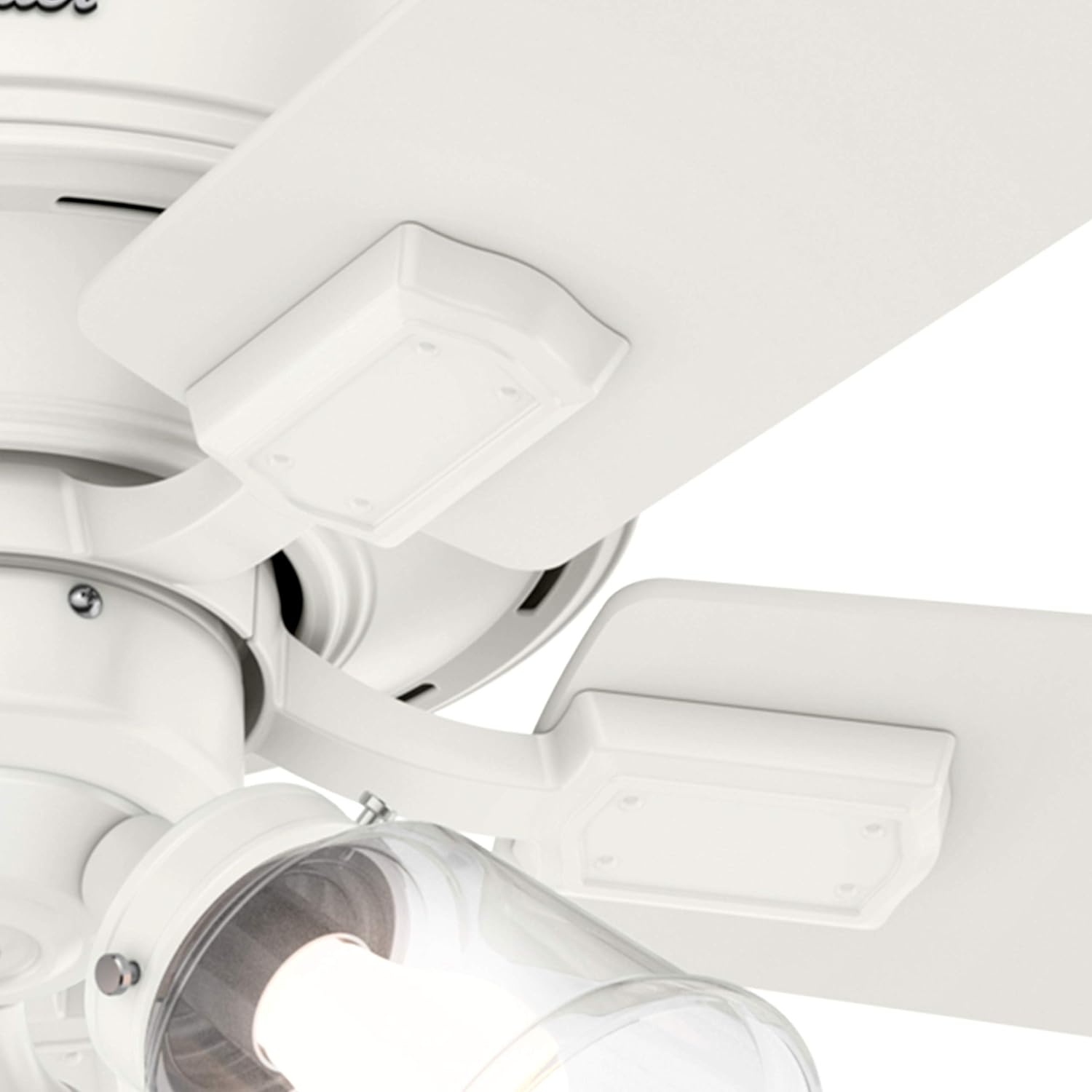 Hunter Fan 52 inch Casual Fresh White Indoor Ceiling Fan with Light Kit (Renewed)