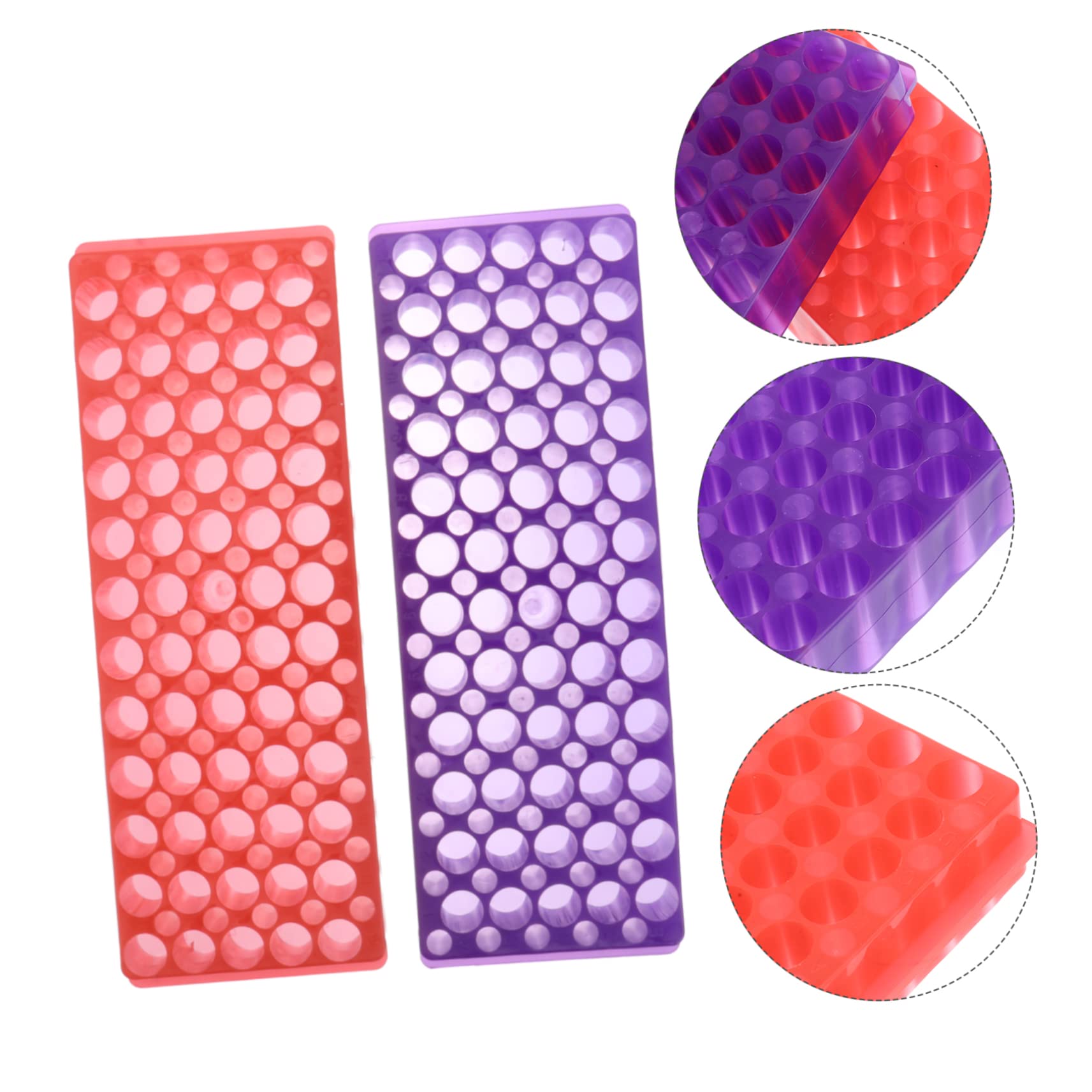 SOLUSTRE Gradilla Material Pp Resistente para Tubos de Centrífuga de Laboratorio de 60 Doble Panel 2 Piezas para Análisis Científicos Precisos