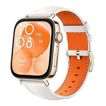 Huawei Watch Fit 3 Bluetooth Calls GPS Smartwatch (White Leather)