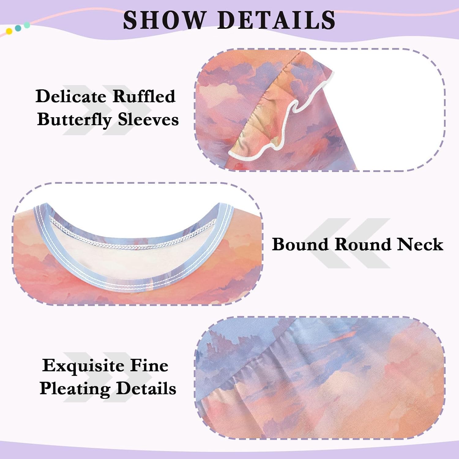 visesunny Toddler Clothes for Girls Abstract Powder Blue Sky Cloud Long Sleeve Fall Shirts Cotton Top with Ruffle Collar