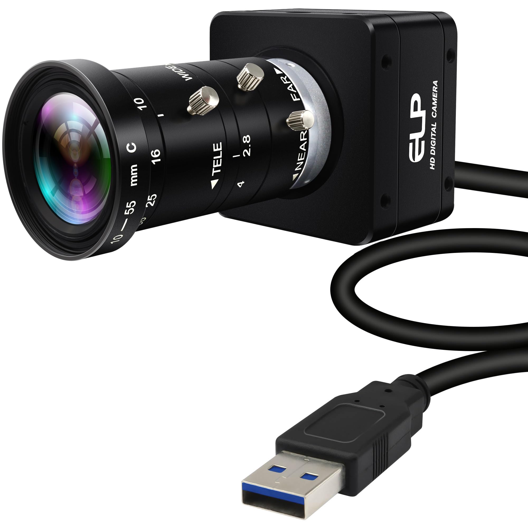 20MP 5K Ultra HD USB3.0 Camera,5120x3840 27.5fps High Frame Rate Webcam,10-55mm 5X Manual Varifocal Zoom Lens,Plug & Play Compatible with Jetson Nano Windows Linux Mac for Industrial Vision-picture-29