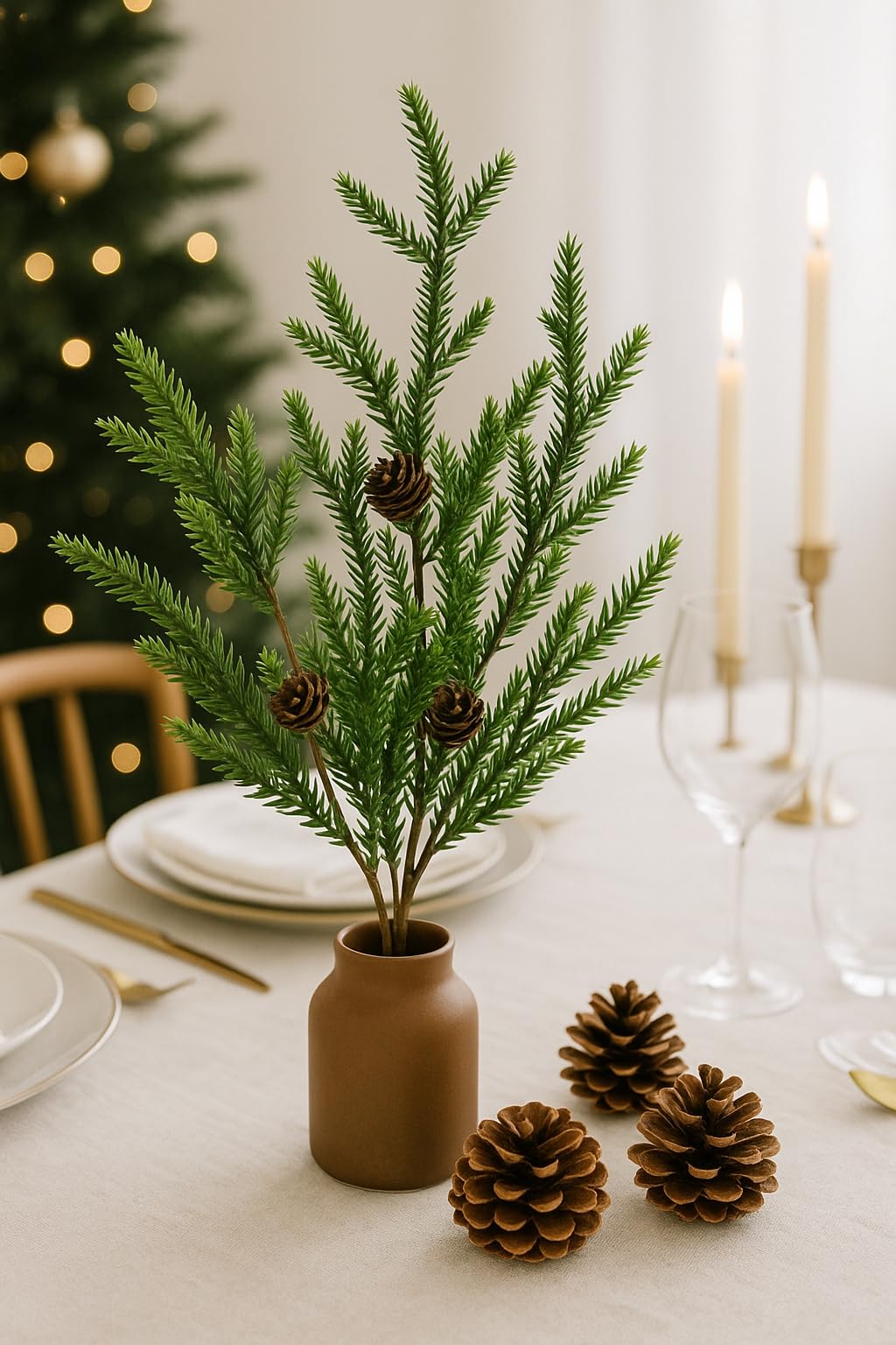 Kunstmatige dennentakken Kersttakken groen 53cm 3 stuks