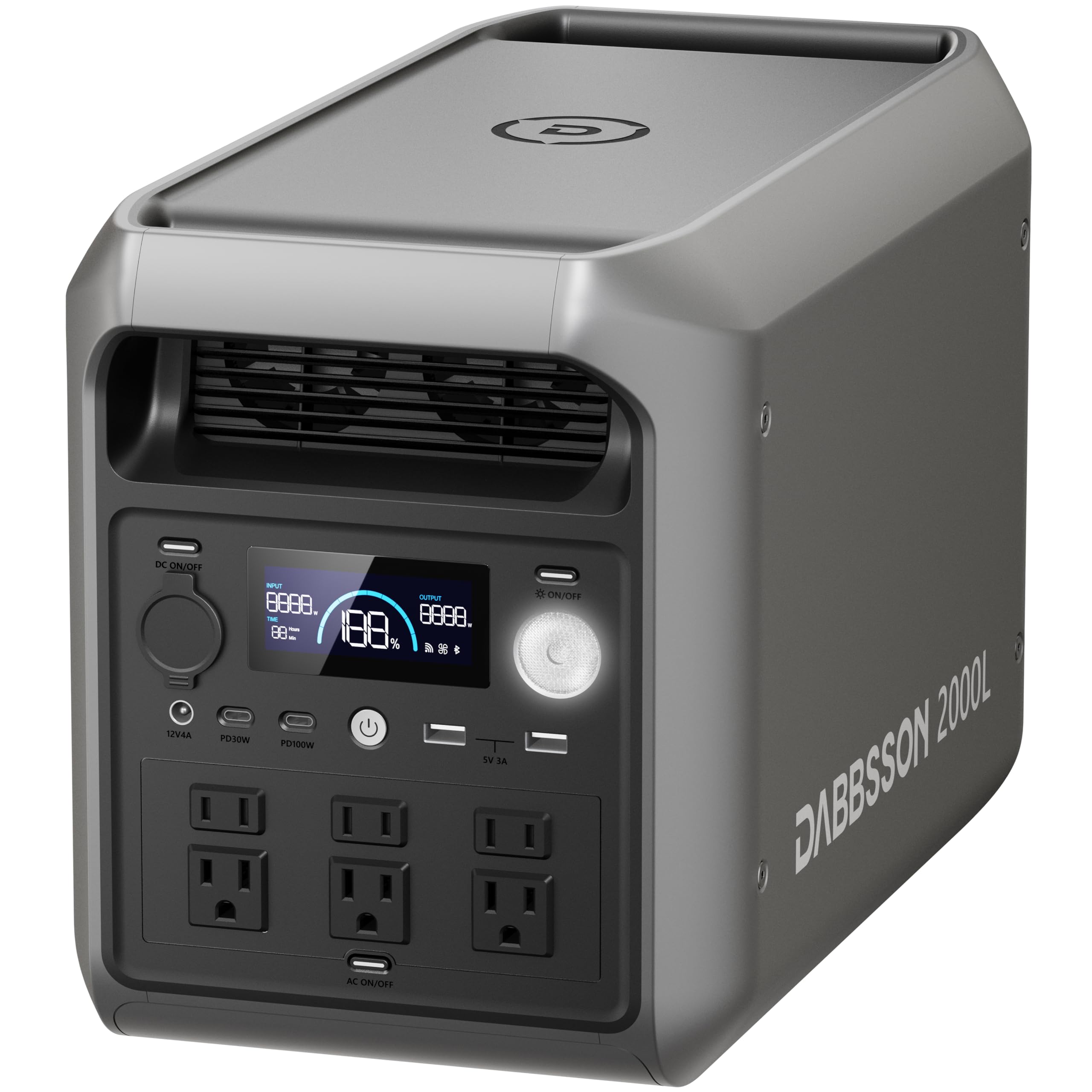 DABBSSON 2048Wh Portable Power Station with Semi-Solid LiFePO4 Technology