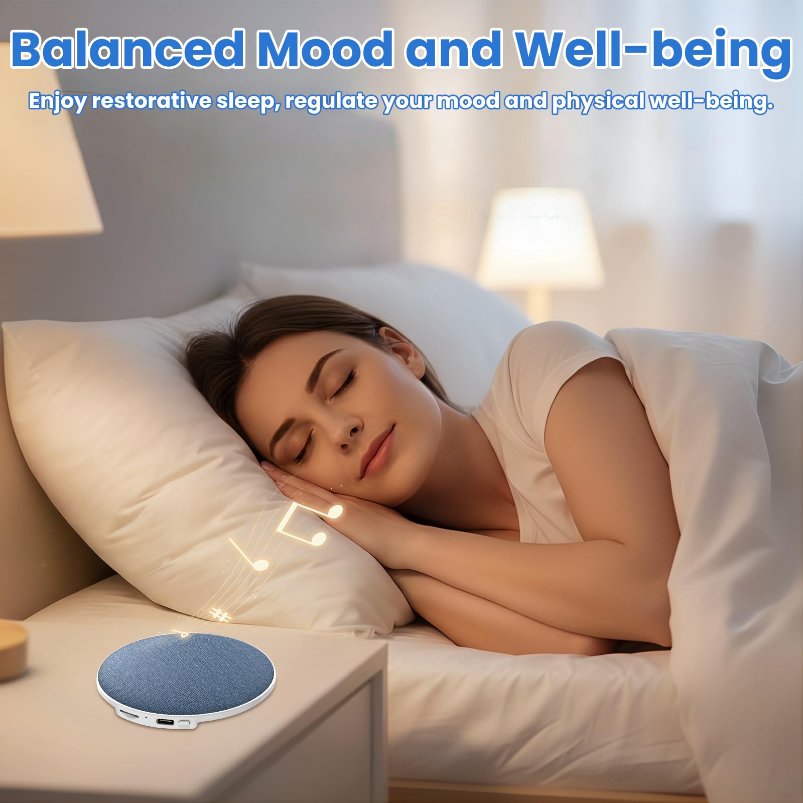 Altavoz Bluetooth Para Almohada – Altavoz Bluetooth Para Colocar Bajo La Almohada Con Ruido Blanco – Mini Altavoz Para Almohada – Altavoz PortáTil Para Un SueñO Profundo Y Escucha Privada En La Cama — view 2
