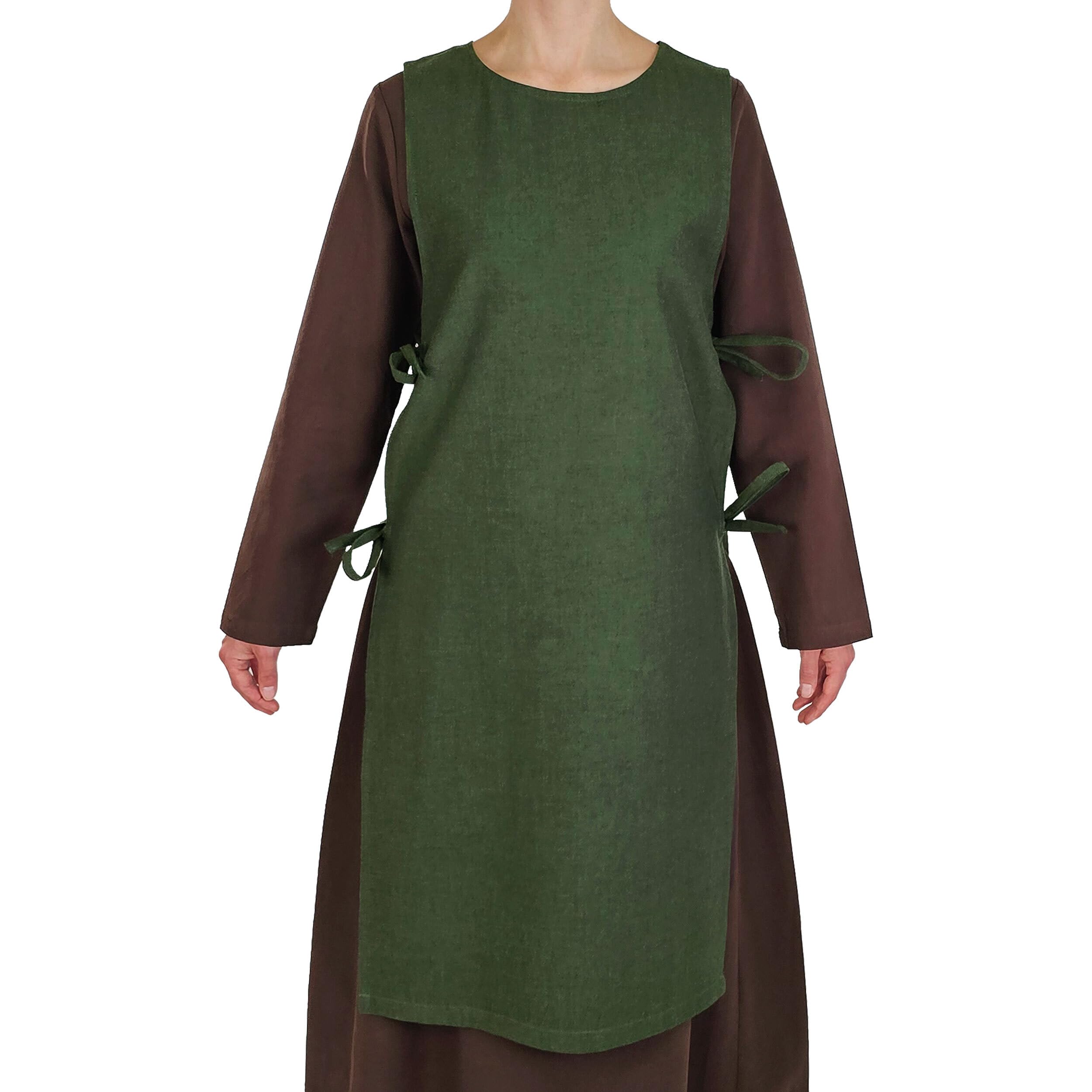 Vestido vikingo clásico Lykke- algodón azul, rojo, verde, negro o marrón medieval, LARP, recreación