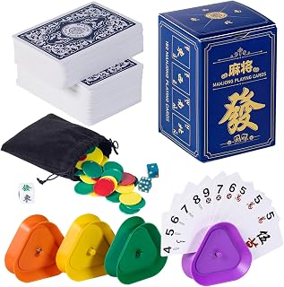 180-Piece Mahjong Playing Cards,American & Chinese Combinations
