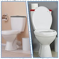 Vista 5 de Hoolerry 4 fundas universales para tapa de tanque de inodoro, repuesto suave y absorbente con parte inferior elástica para accesorios de decoración