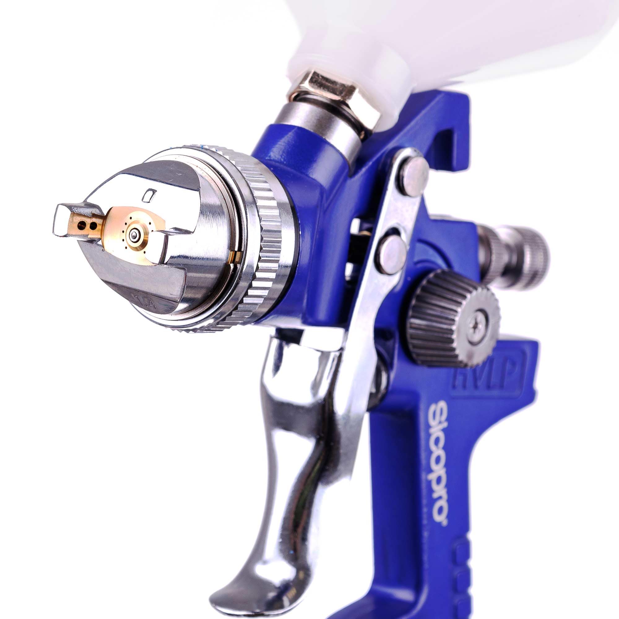 HVLP 0,8 1,4 1,7 mm 2 x H-827 + H-2000P pistola a spruzzo con valigetta in alluminio