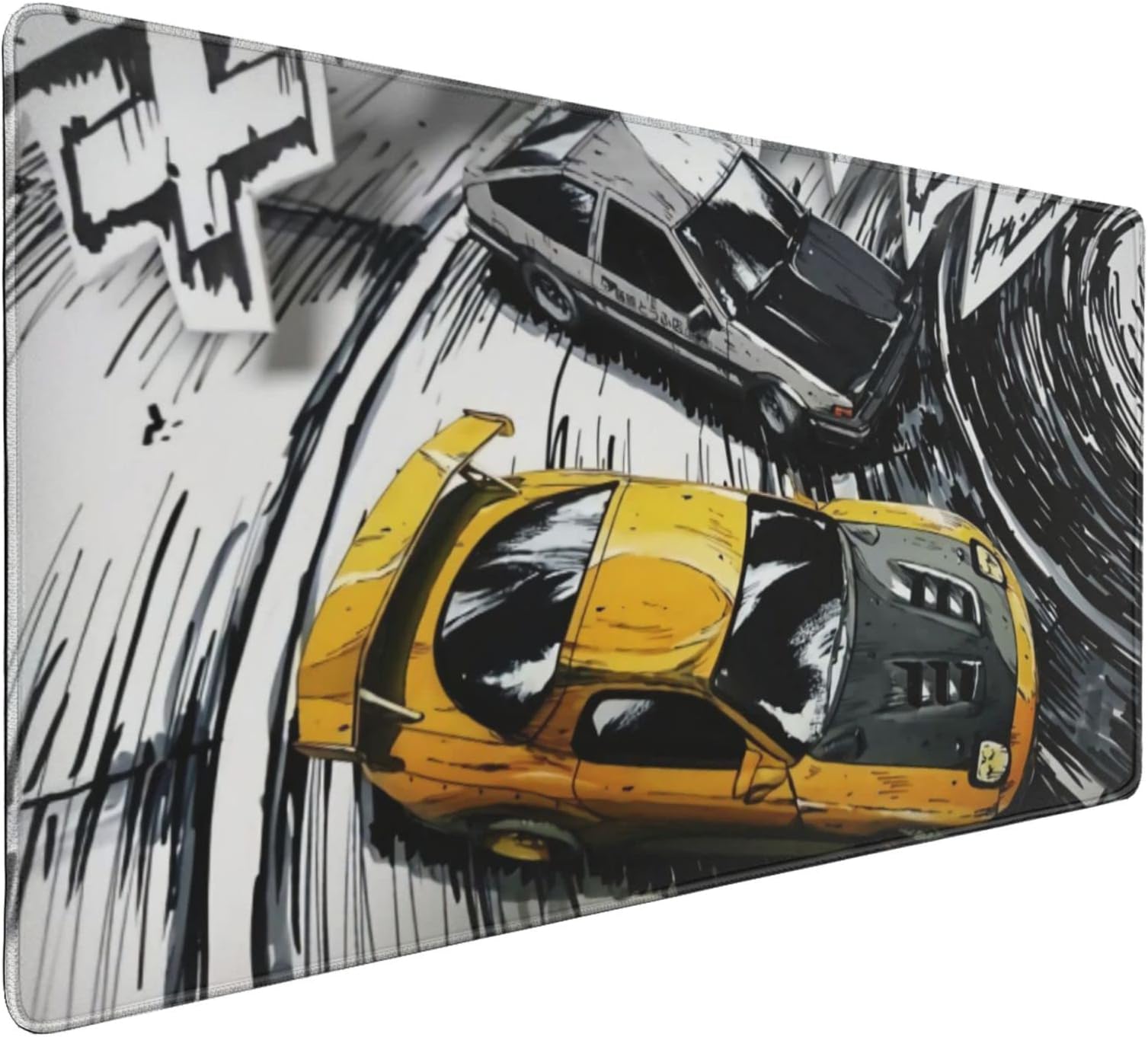 Initial D Anime Mouse Pad Extended XXL & Large Gaming Mat Protector Stickers 35.5 X 15.8 Inch (90x40 cm)