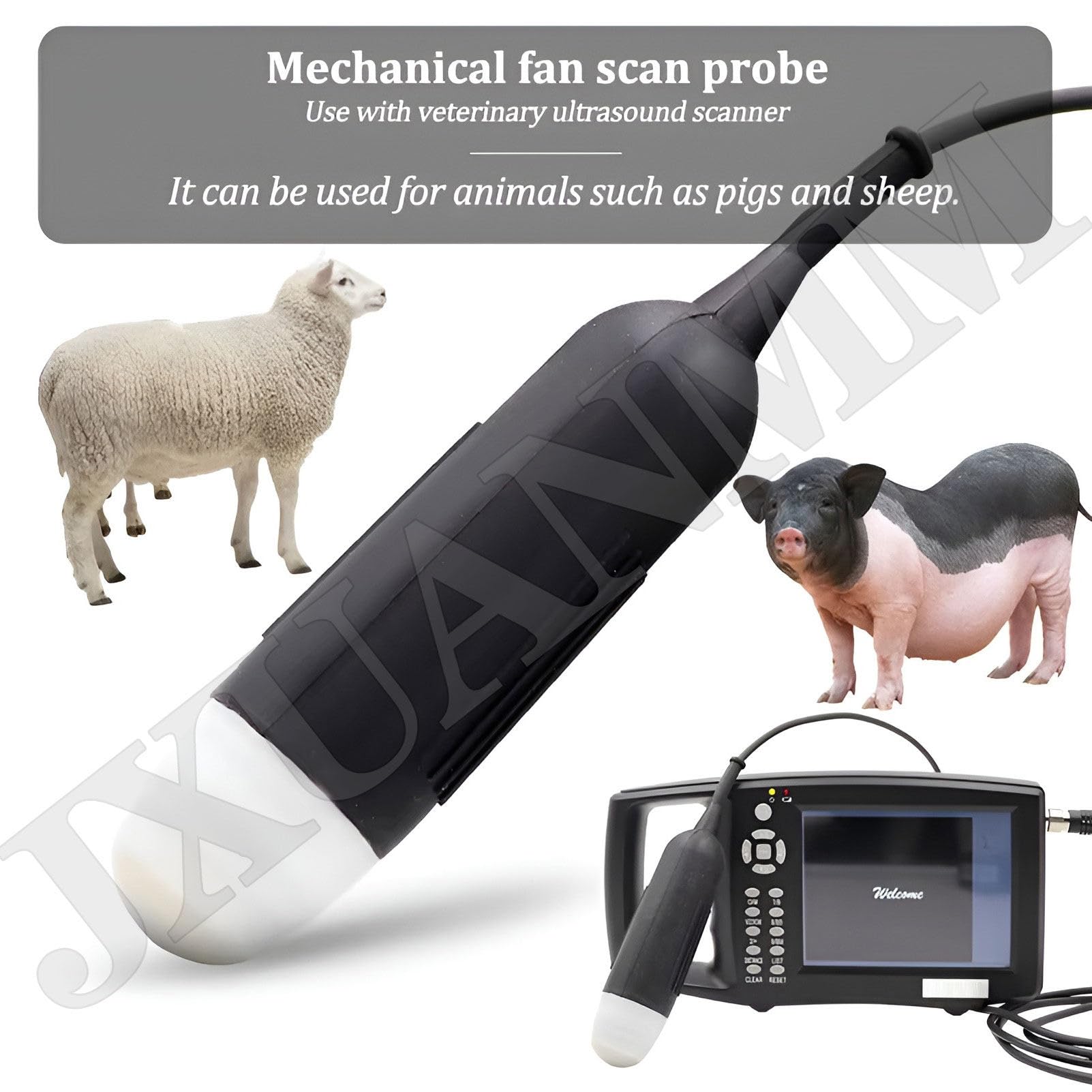 Échographe vétérinaire portable, écran LED 5,6 pouces, 16 couleurs, pour bovins, chevaux, porcs, moutons, chiens et chats en gestation.,M1