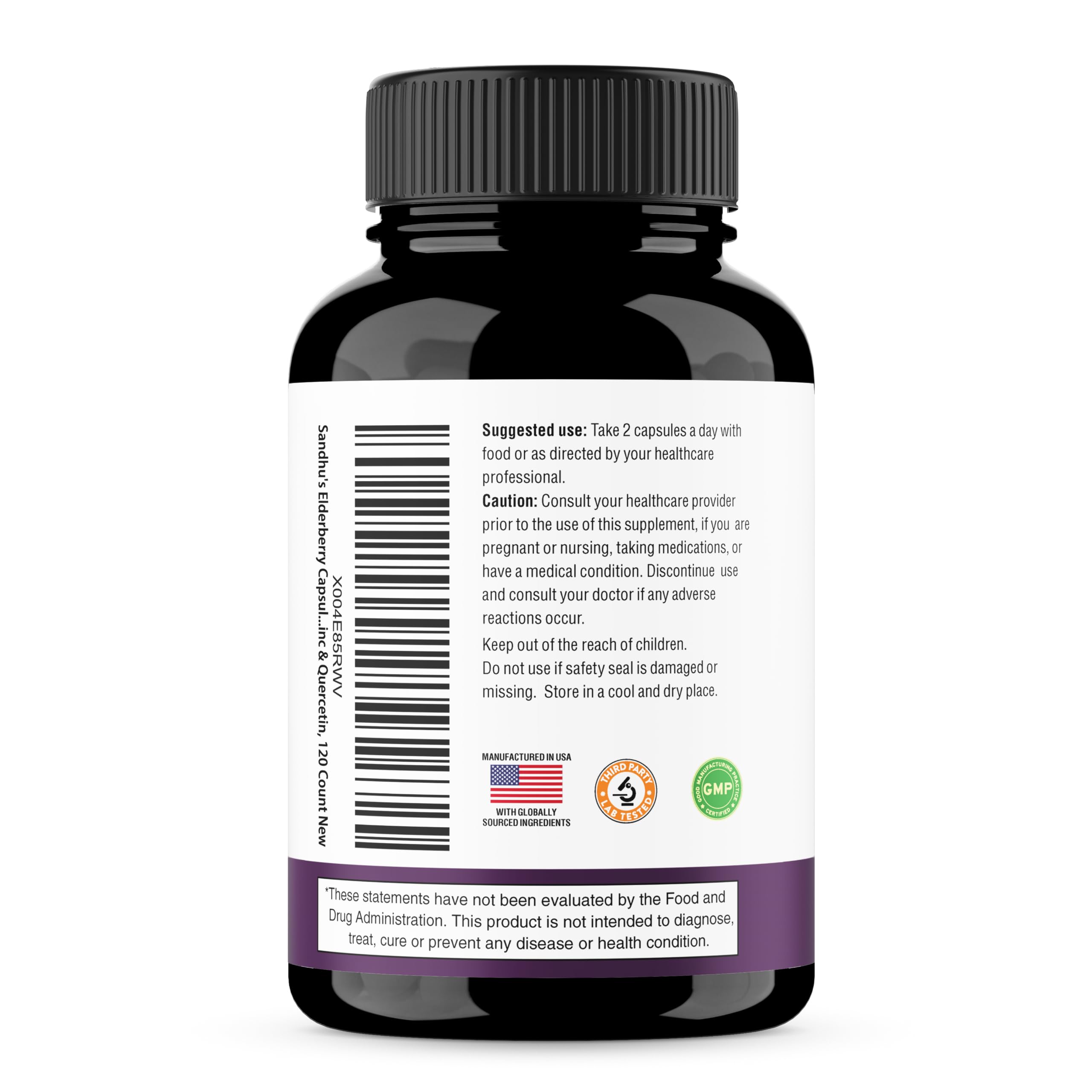 Elderberry Vitamin C and Zinc Supplement For Immune Support | 120 Capsules — Amazon image 11