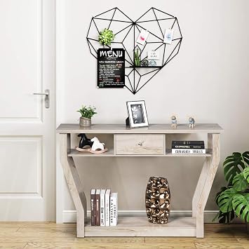 47 Accent Console Tables with Drawer and Shelf for Living Room Hallway Entryway