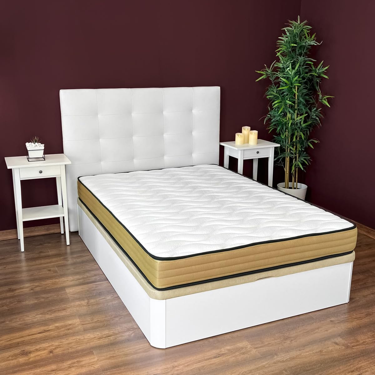 mattfy - Colchón Aura Reversible 90 x 190 cm, Ideal para Camas Nido o Literas, Antiácaros, Antibacterias e Hipoalergénico
