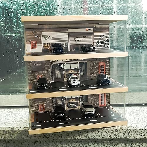 Miniatura 4 de kivcmds Vitrina de modelo de vehículo a escala 164 de 3 niveles para coleccionistas de autos deportivos y modelos Lego, soporte de exhibición para