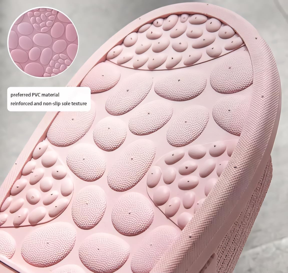 V-shine Acupressure Reflexology Slippers for Foot Acupoint Massage, Shiatsu Arch Pain Relief, Non-Slip Massage Shoes for Bath Shower (Gray, 7.5-8) - Image 6