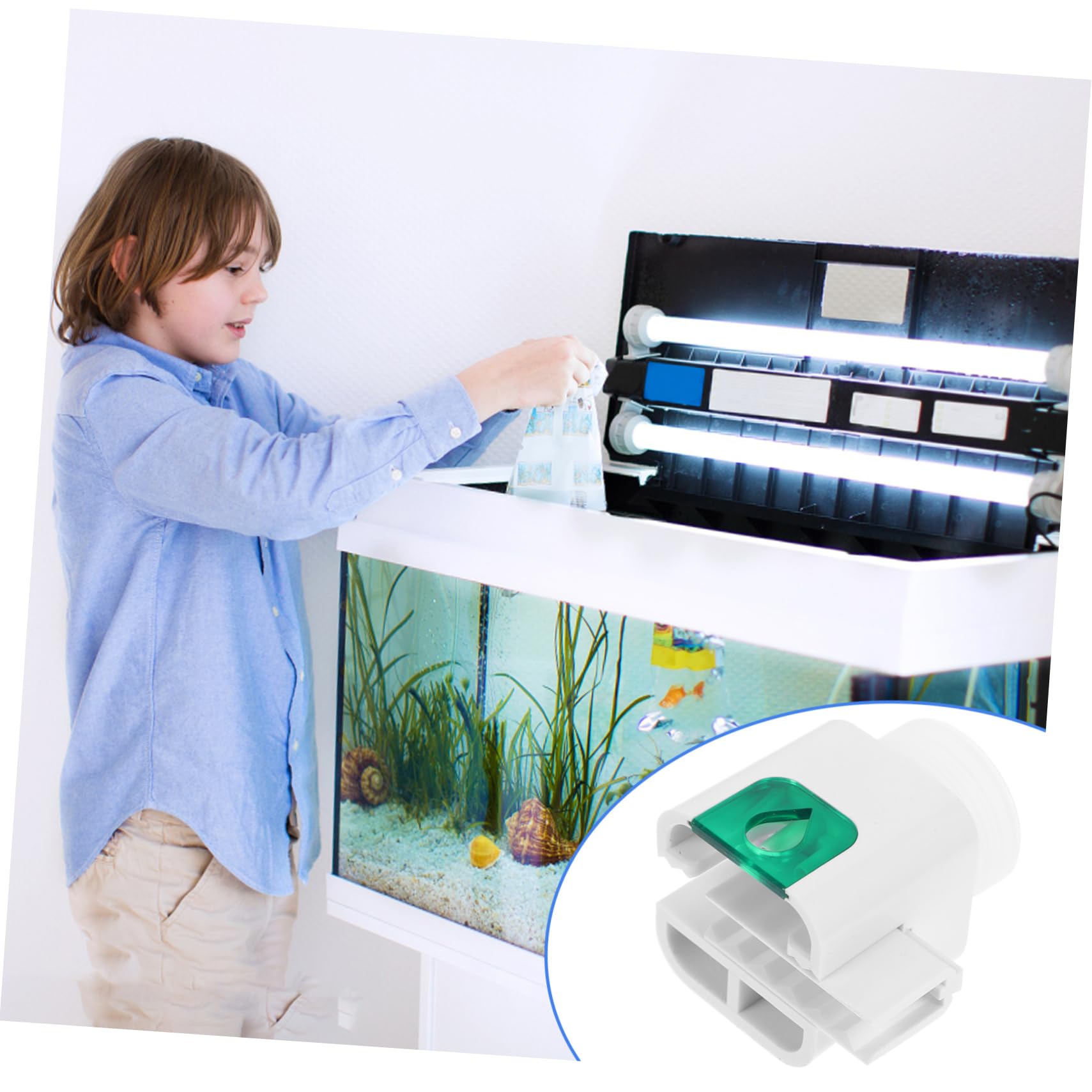 3piezas Controlador Agua Automático para Peceras y Acuarios Rellenador De Agua y Compacto Diseño Silencioso Compatible Diferentes Grosor De Paredes Fácil Instalación y Uso
