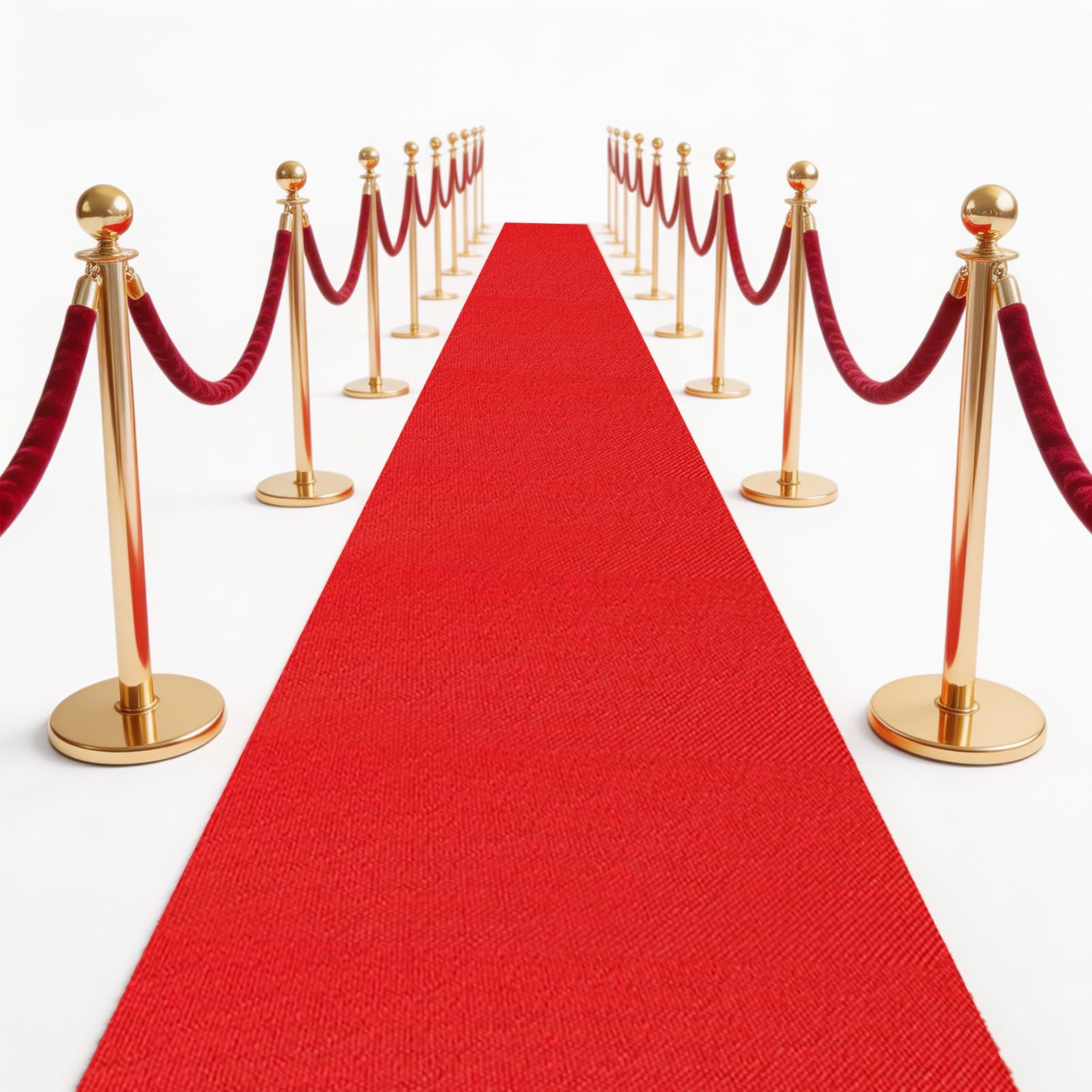 Alfombra roja antideslizante fácil de cortar para recepciones y galas de gala