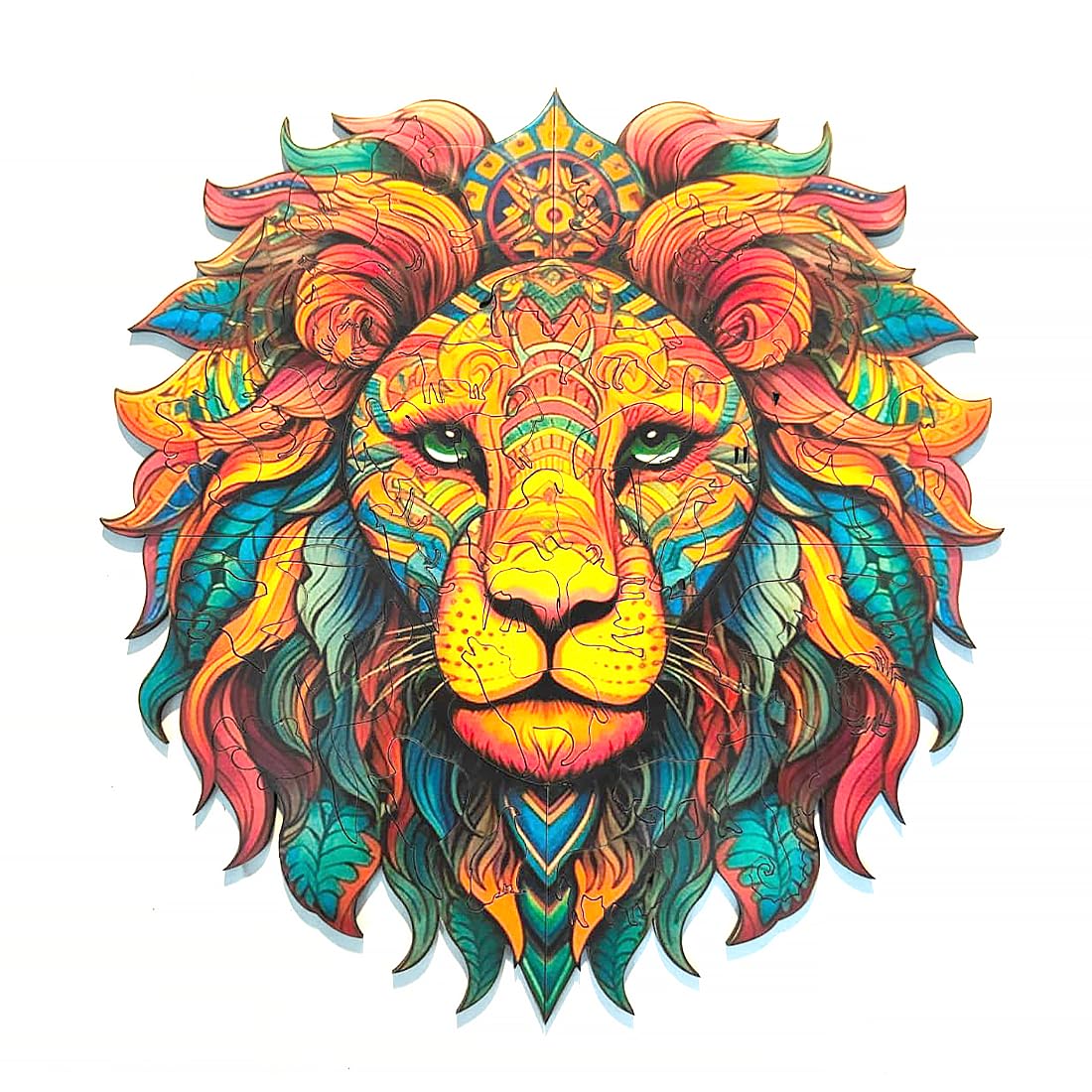 MetClap Lion and Animal Jigsaw Wooden Puzzles for Adults and Kids Educational Toys, Assorted Learning Games 50 Different Type of 30 Animal 9 Inches X 9 Inches