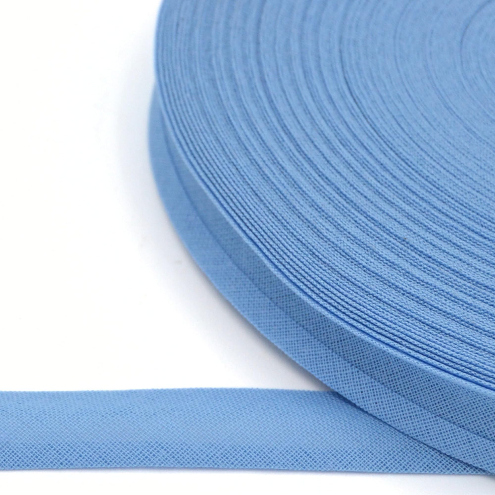 celloexpress 25mm Cornflower Cotton Bias Binding Tape for Sewing - Trim Edging Quilting Bunting Crafts (5m - 500cm) — image 1