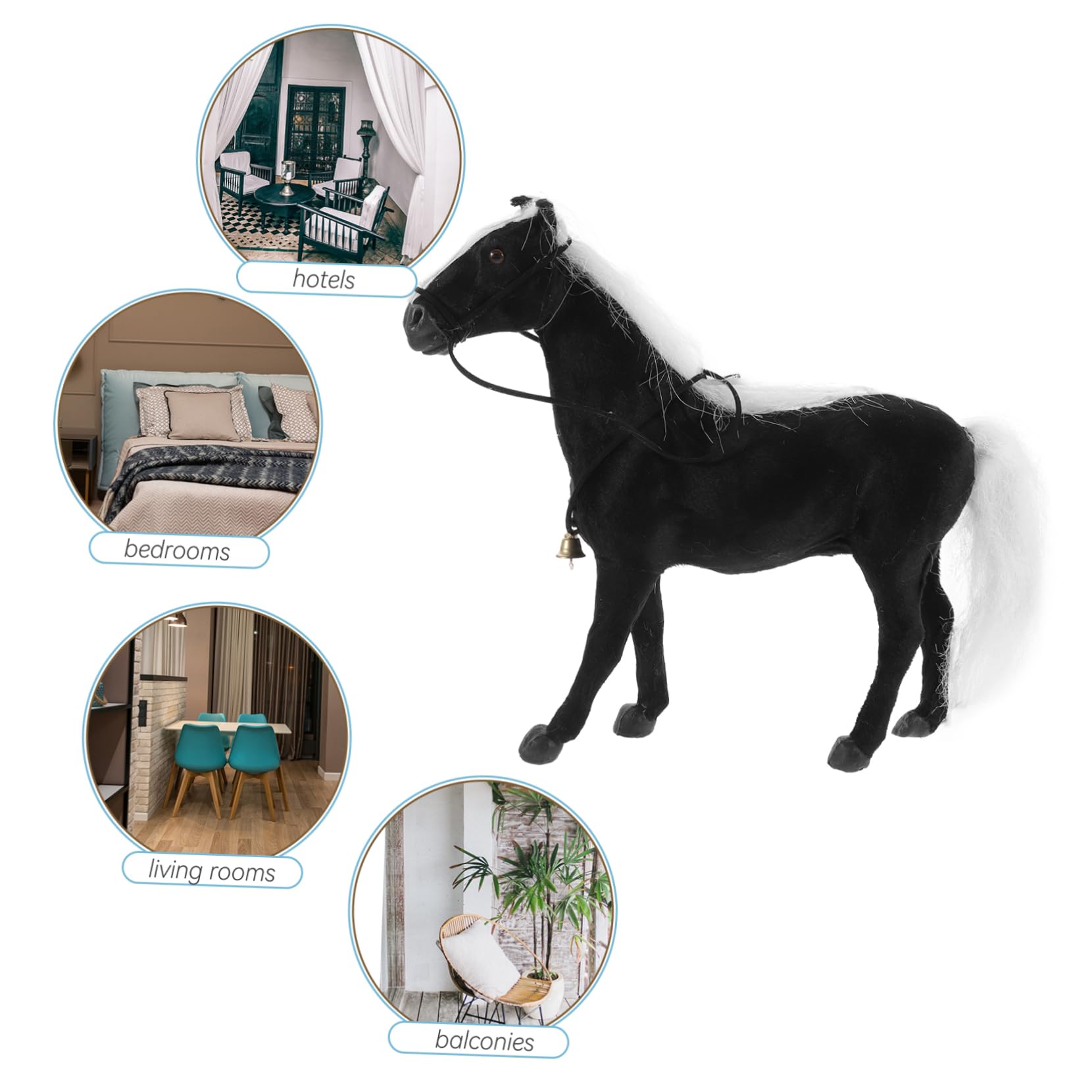 Amazon.co.jp: OFFSCH リアルな馬のフィギュア 動物をテーマにした装飾