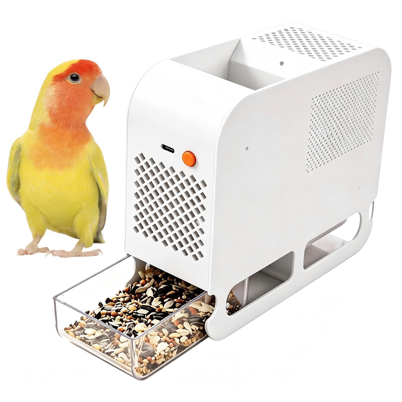 Bird Seed Separator,Bird Feed Blower With 2 Visible Drawers