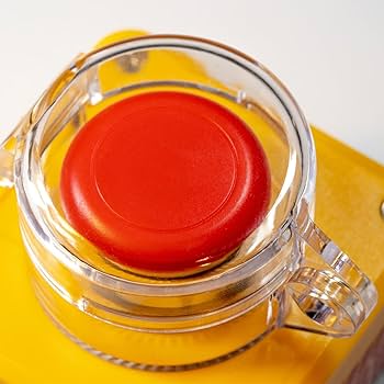 Amazon.co.jp: uxcell ストップボタンカバー ラウンド 透明 押し