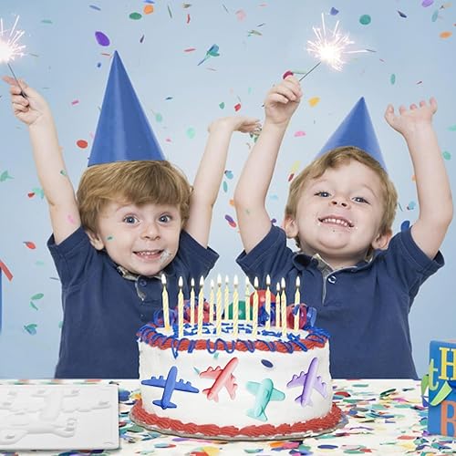 Miniatura 3 de Paquete de 2 moldes de silicona para chocolate de avión, moldes para fondant, mini molde para tartas para bricolaje, gelatinas, galletas, chocolate