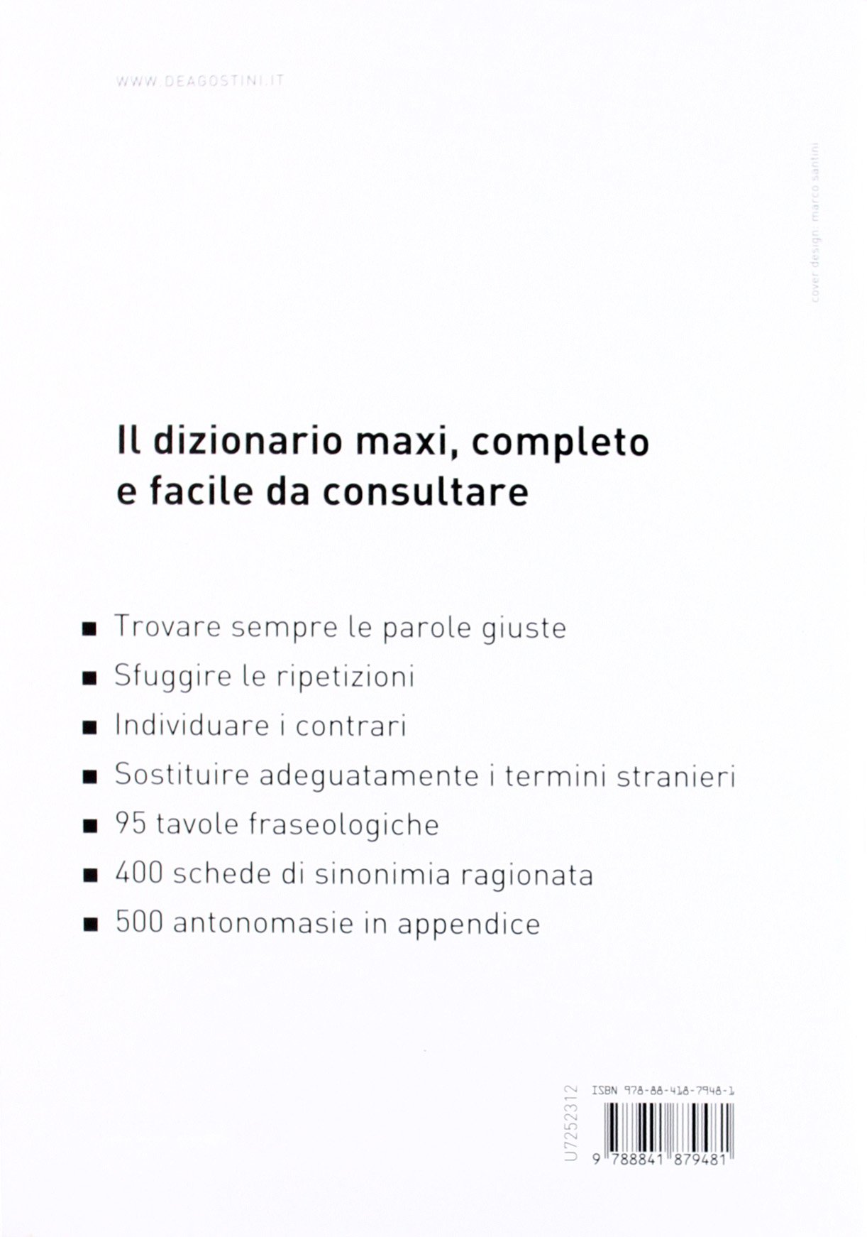 Sinonimi e contrari. Dizionario essenziale