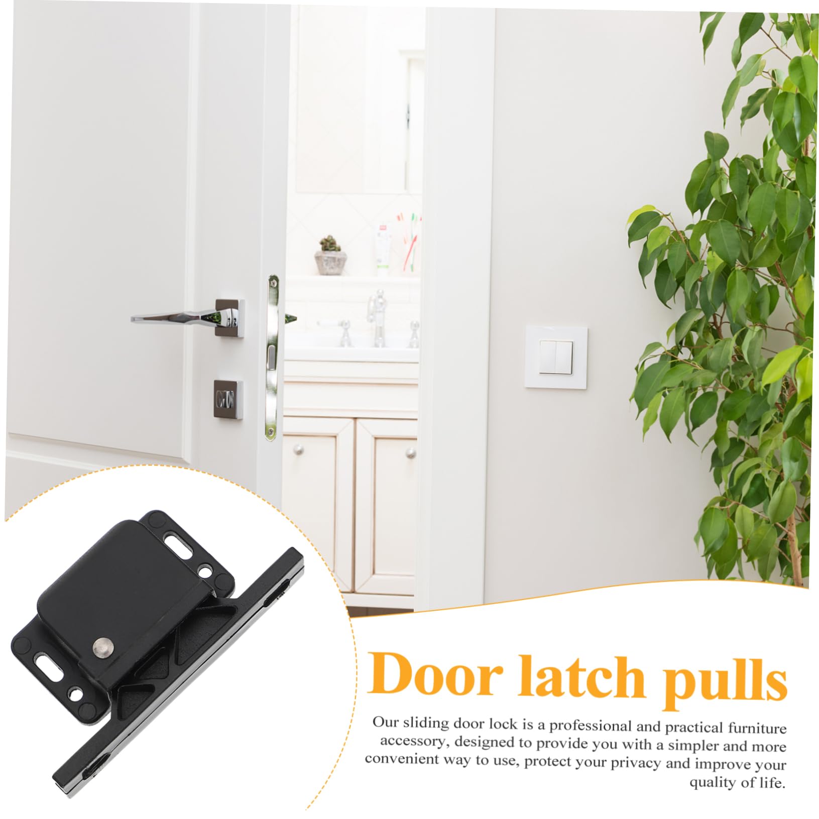 Mikikit 4stücke Cabinet Sliding Door Latch Lock Druckknopf Türverriegelung Für Schranktüren Installieren Langlebig Und Sicher Geeignet Für Schiebetüren Und Möbel