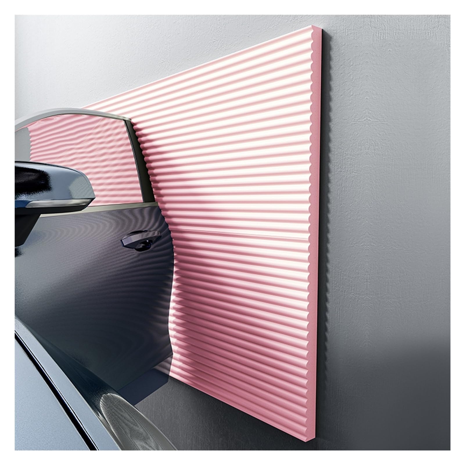 XPLKQXE Garage Wall Protector, Proof Corners Edges Safety Bumper, Furniture Guards, Soft Extra-Wide Foam Padding Fireplace Table Stair Parking Garages Warehouses (Color : Pink, Size : 6.5ft/2m)