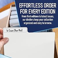 Vista 3 de Divisores blancos para cómics (paquete de 10) Plástico de polietileno de 30PT, contenedores, gabinetes, divisores de biblioteca, tableros