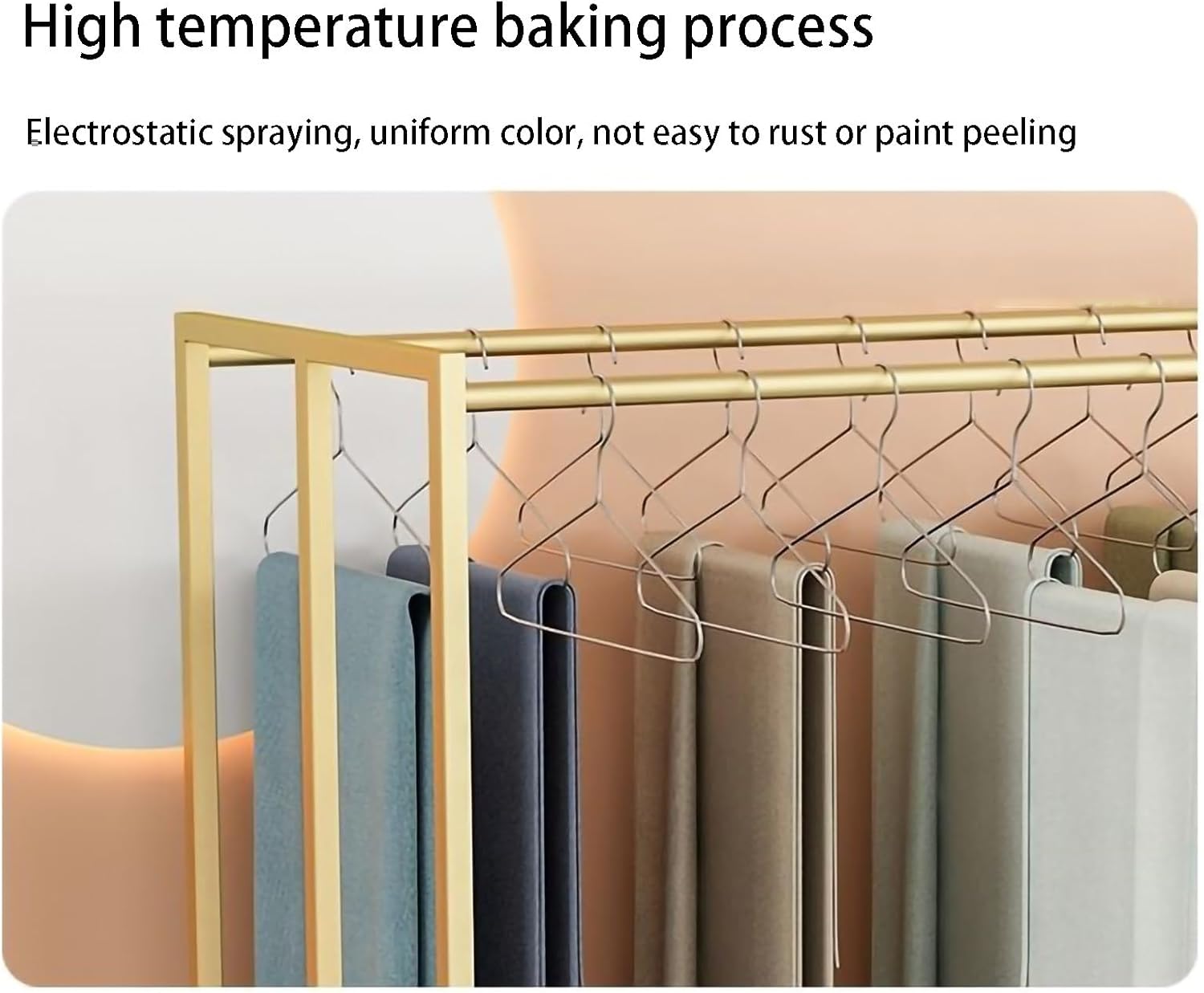 Scarf Storage Rack with Detachable Swivel Rod Modern Commercial Metal Display Rack for Displaying Blankets/Scarves/Bath Towels/Sheets Freestanding Storage Rack