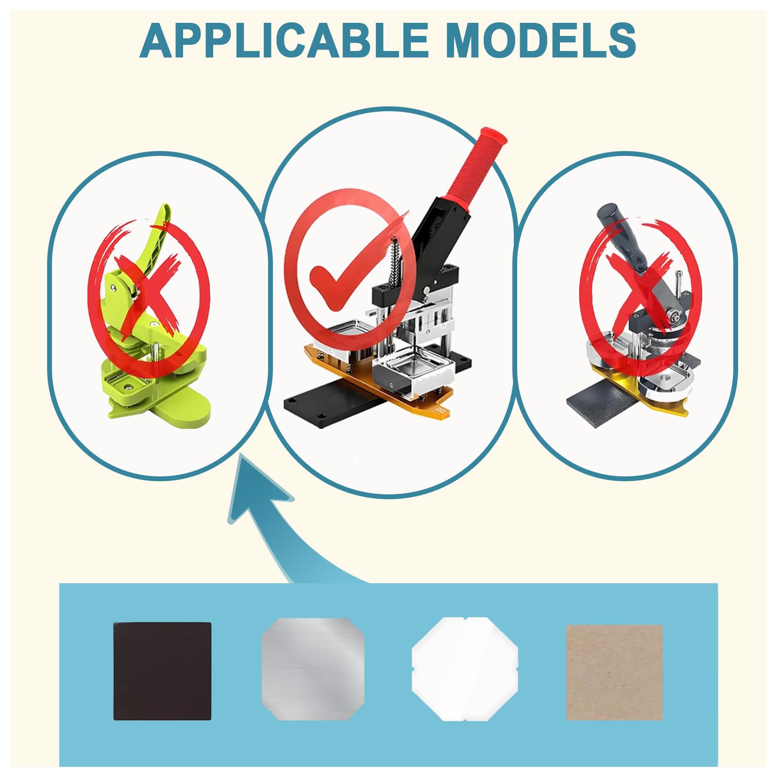 1000 Sets Karton-/Acryl-Materialien, Magnete, geeignet für 2 x 3 Zoll große DIY-Foto-Kühlschrankmagnete Magnetzubehör, 500 Magnete, Zubehör für Handwerk und Gewerbe 1000Sets-Cardboard