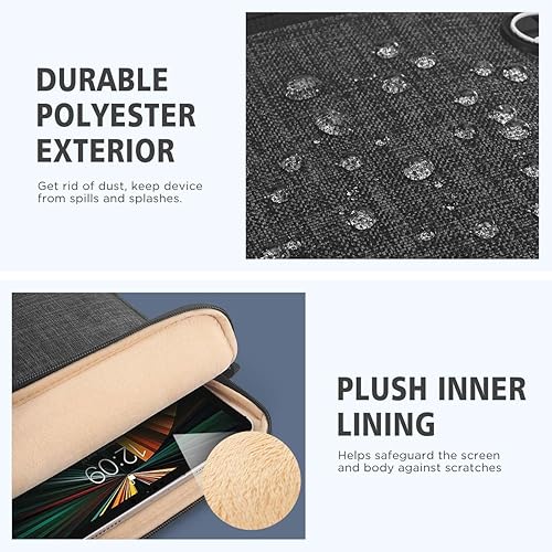 Miniatura 3 de KIZUNA Funda para tableta de 10 pulgadas, resistente al agua, bolsa de mensajero para portátil de 9.7 pulgadas, 10.5 pulgadas, 11 pulgadas, iPad