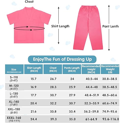 Miniatura 2 de RioRand Disfraz de médico para niños, enfermeras con accesorios, disfraz de Navidad para niños y niñas de 3 a 11 años