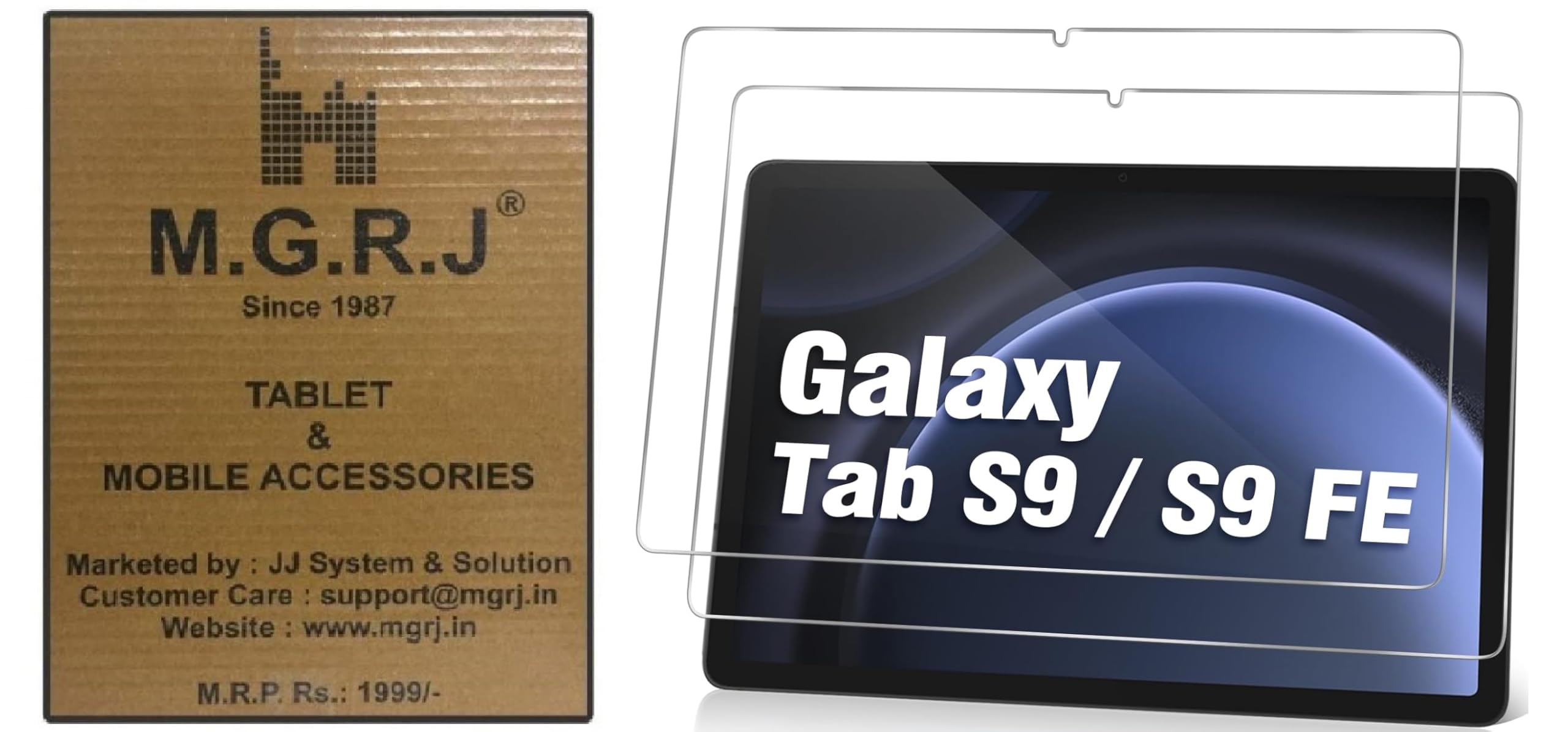 M.G.R.J® Tempered Glass Screen Protector for Samsung Galaxy Tab S9 FE / S9 / S8 / S7 (SM-X700 / X706 / T870 / T875 / T876B/ X710 / X716B / X718U) (11" inch) (Pack of 2) (B08JHD7281) Amazon Price History, Amazon Price Tracker