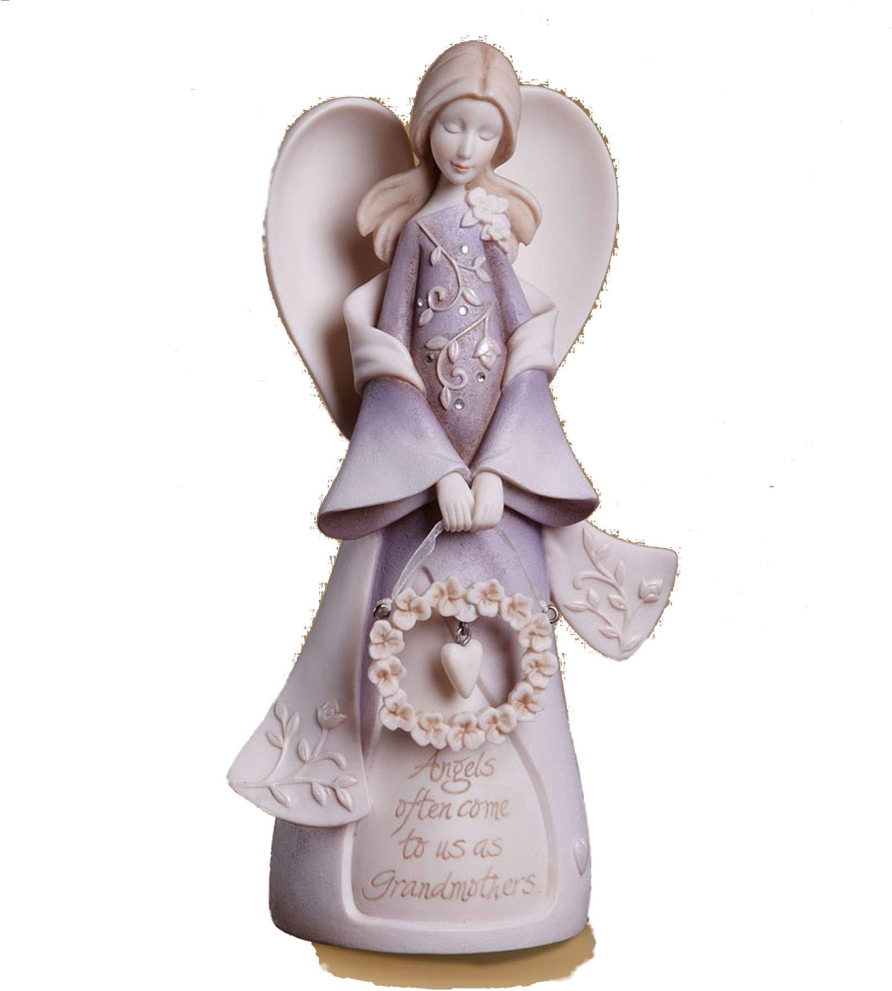 Enesco 4014325 Foundations Grandmother Angel Stone Resin Figurine, 7.5"
