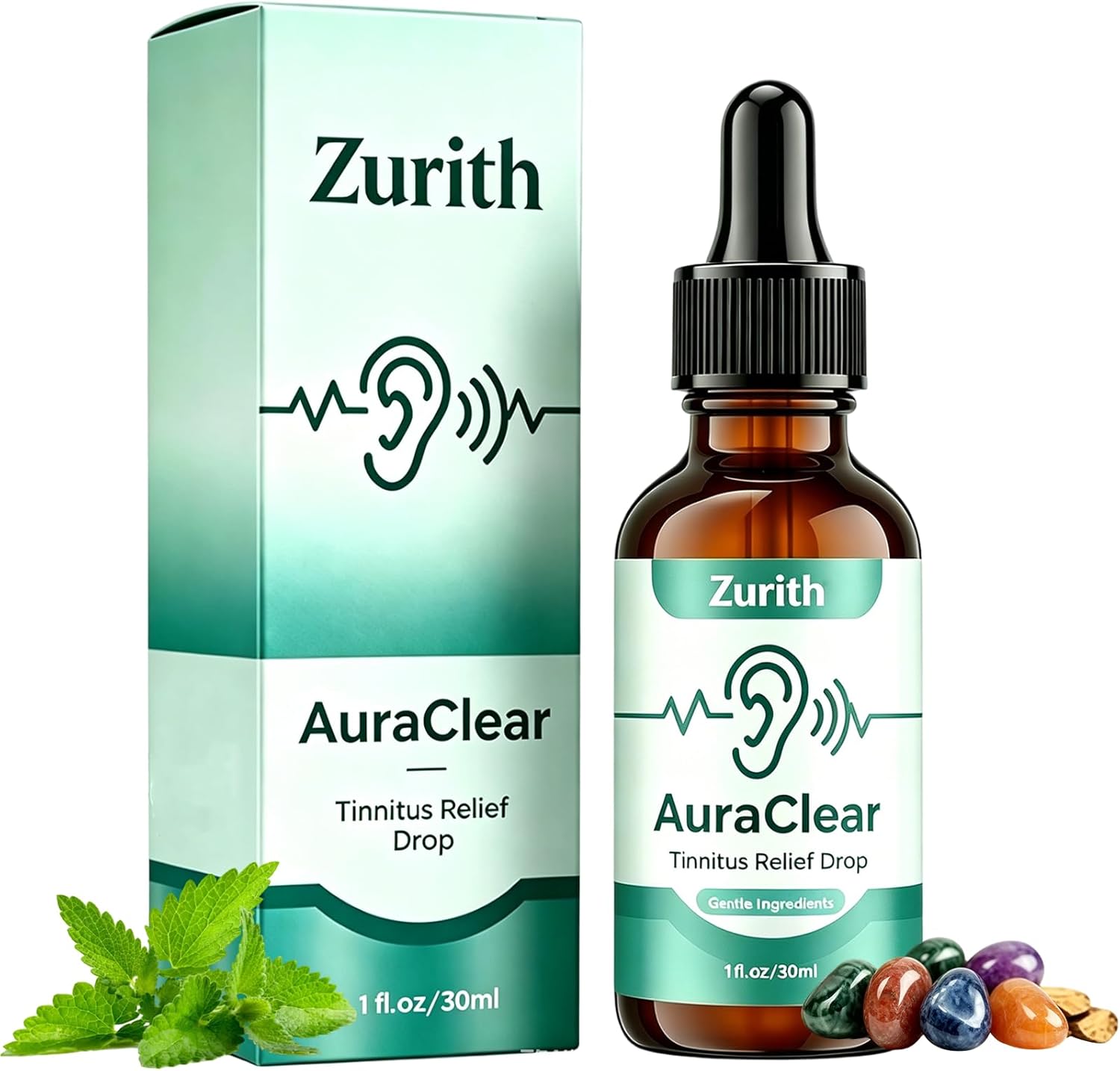 Auraclear Ear Cleaning and Relief Drops, Tinnitus Relief Drops, Natural Ear Care Formula, Protecting Ear Health and Improving Hearing (1Pcs)