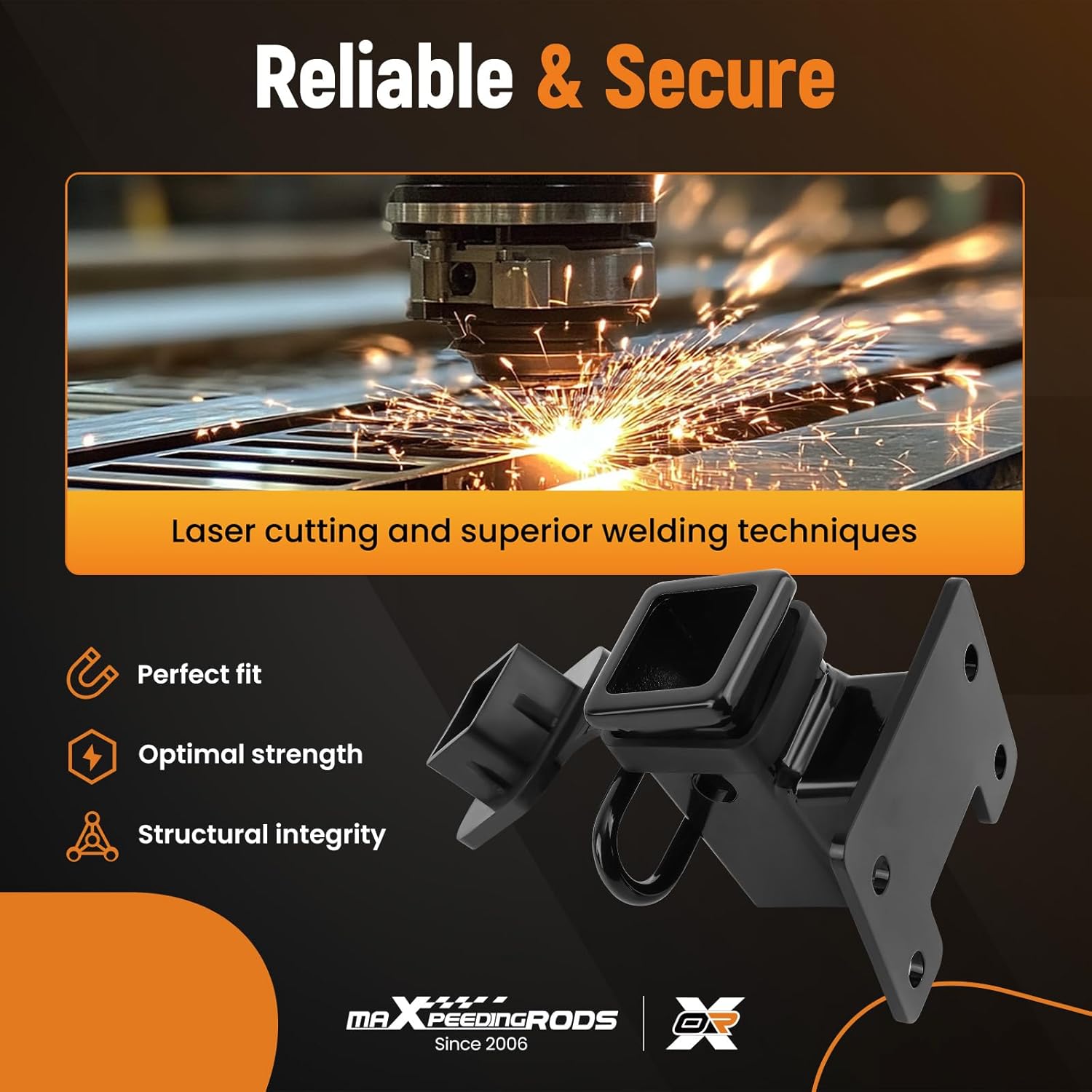 maXpeedingrods Class 3 Trailer Hitch, 2 Inch Receiver, Tow Hitch Receiver for Volkswagen ID.4 2021-2024