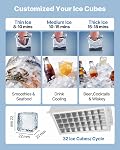 VEVOR Commercial Ice Maker Machine, 80 lbs/24h with 13 lbs Storage Capacity, Countertop/Freestanding/Under Counter, Stainless Steel Ice Maker with LED Display & Self-Cleaning, for Home Bar Restaurant