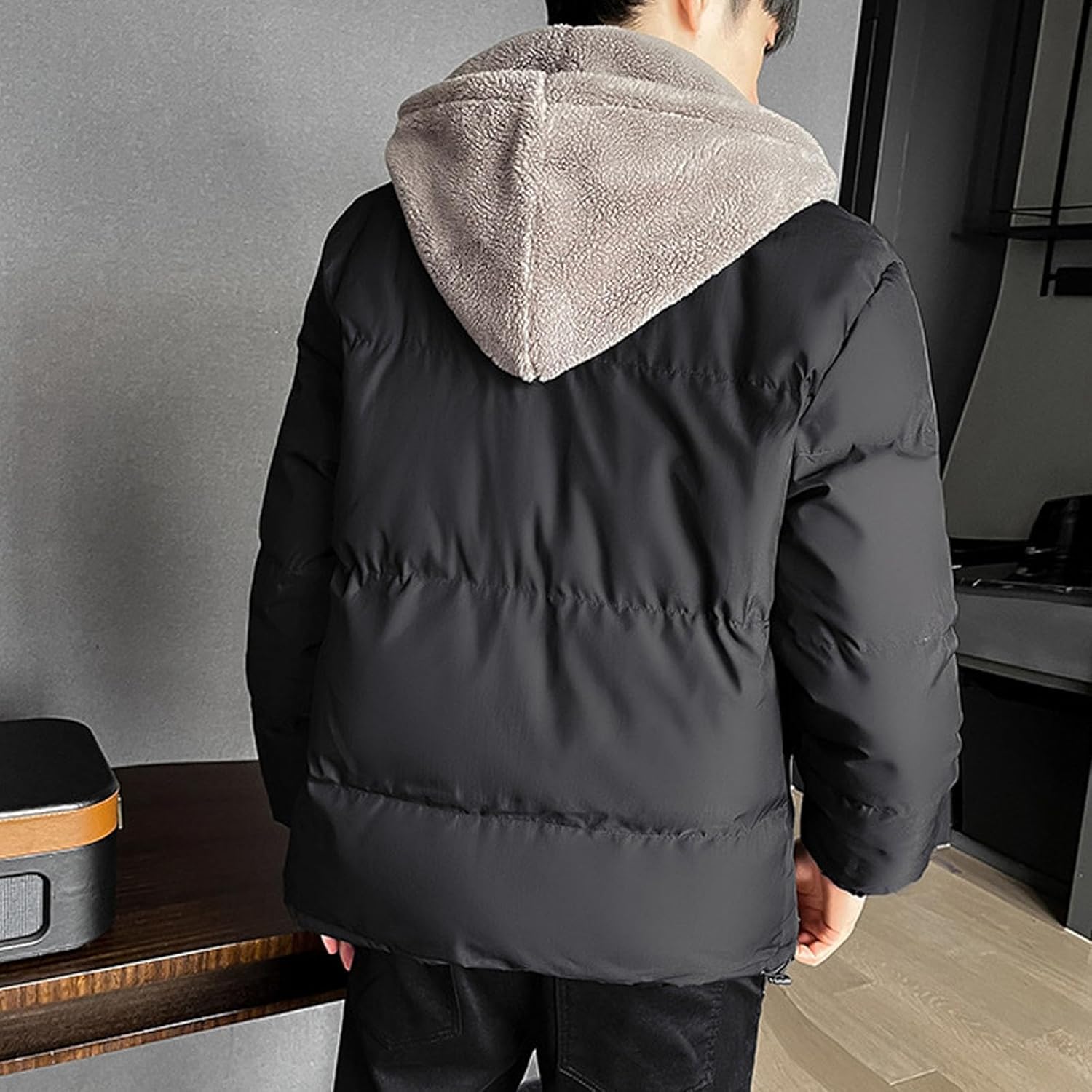 Cotton Military Field Jacket Men Casual Outerwear With Hood Lightweight Fall Coat Mens Bomber Jacket