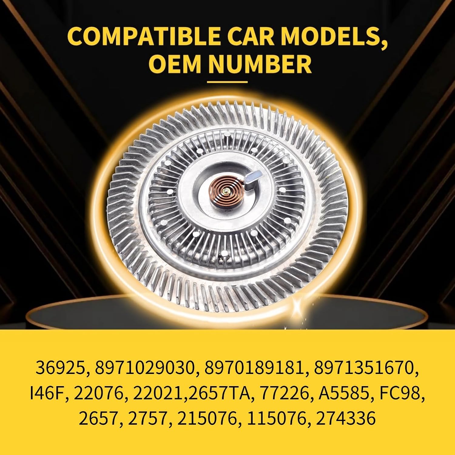 Engine Cooling Fan Clutch 2657 Compatible with Isuzu Rodeo/Trooper,Toyota 4Runner / Land Cruiser/Pickup / T100 V6 1993-1994