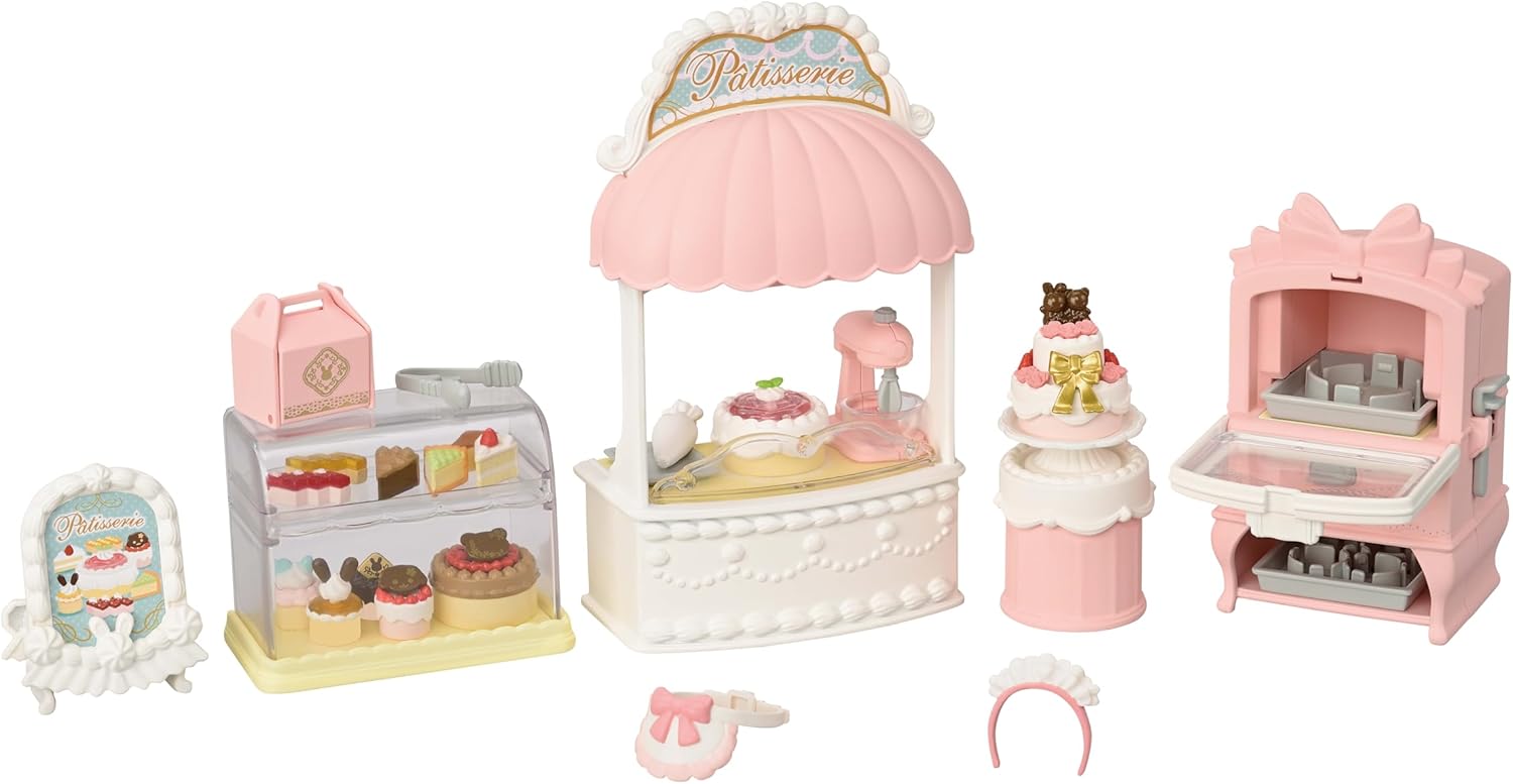 Sylvanian Families Epoch Sylvanian Families Furniture Set, First Cake Shop Set, Mi-92 ST Mark Certified, For Ages 3 and Up, Toy, Dollhouse