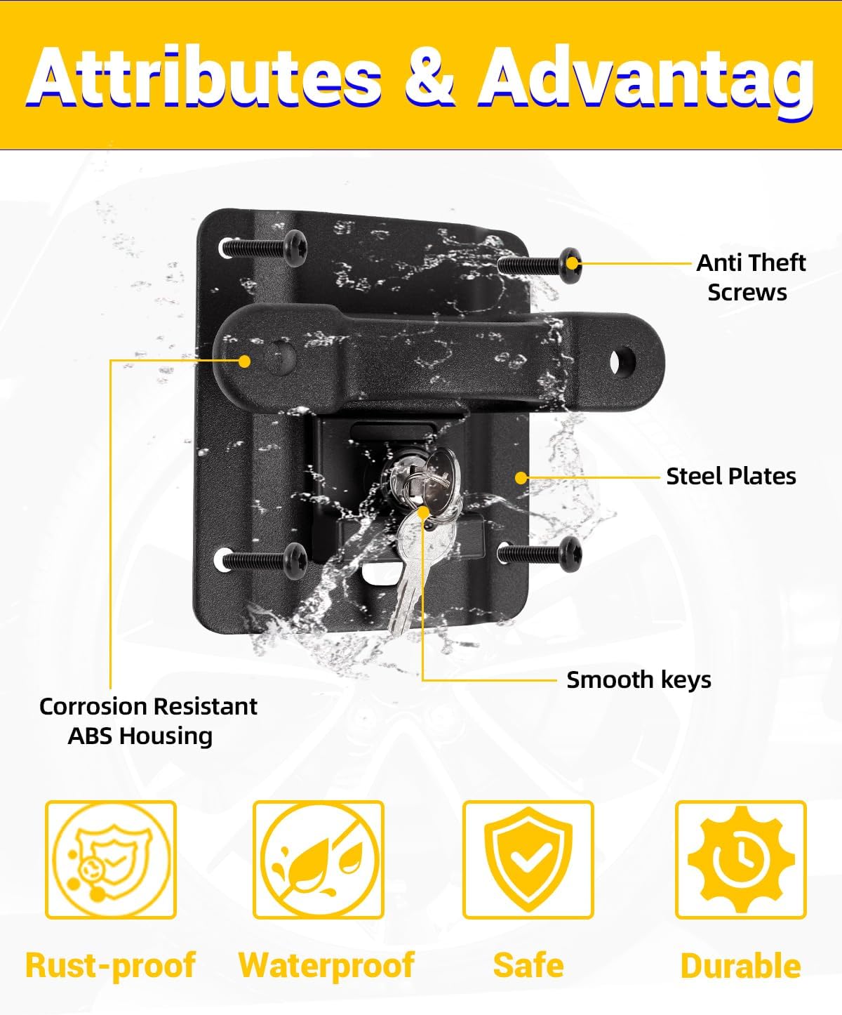 Tie Down Anchors Cleats Bed Compatible with 2015-2025 F150 F250 F350 Box Link Tie Downs with Tie Down Plates Brackets