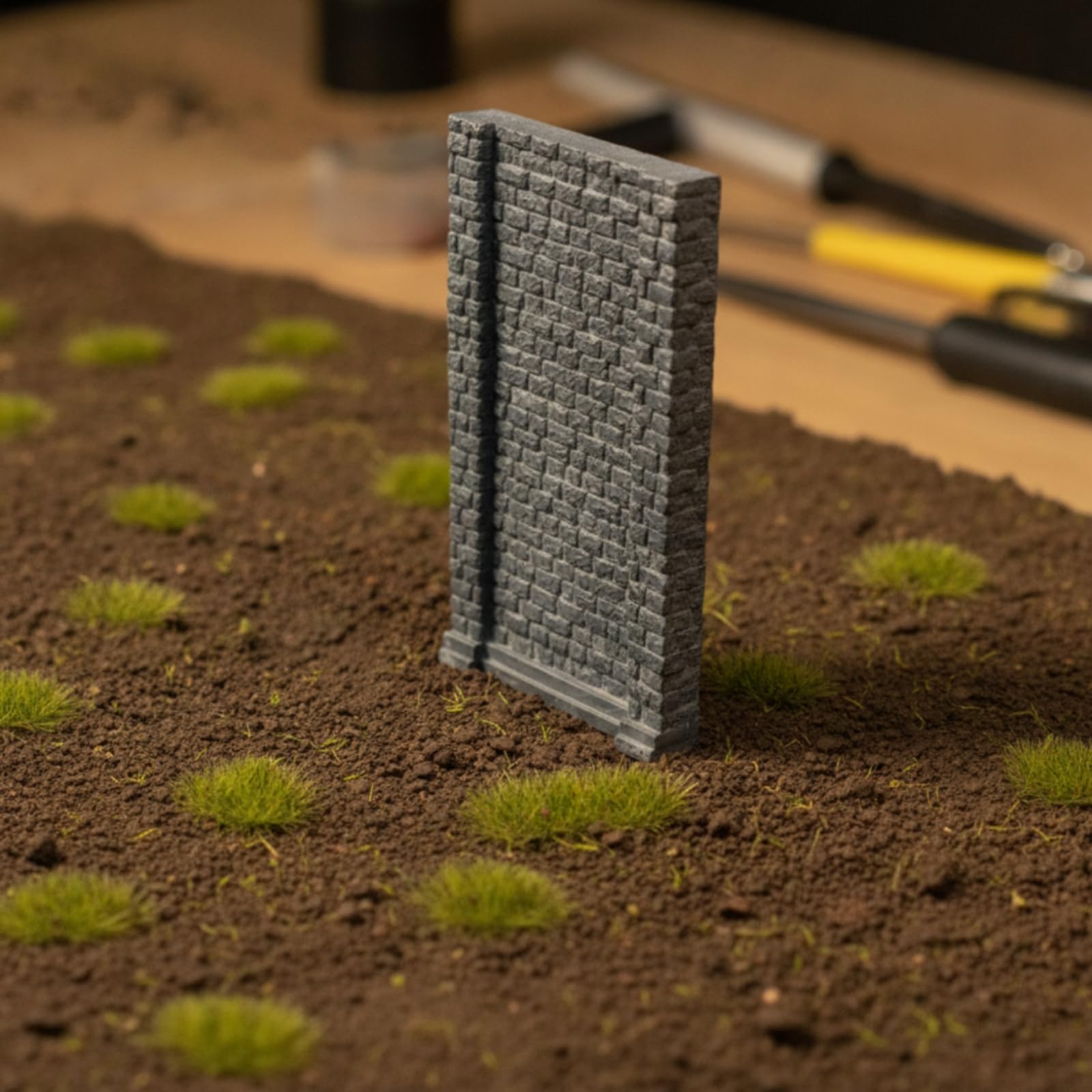 Baoblaze Arco Passaggio Ferroviario in Gesso con Muro di Sostegno E Apertura Tunnel per Modellismo su Ridotta atto per Realizzazione di Paesaggi in Miniatura E Scenari per Treni Modello, style to 2