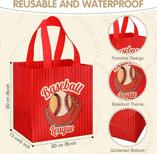 Miniatura 2 de 60 bolsas de regalo de baloncesto, bolsas de regalo de fiesta de baloncesto, bolsas de baloncesto no tejidas con asas, bolsas de dulces para