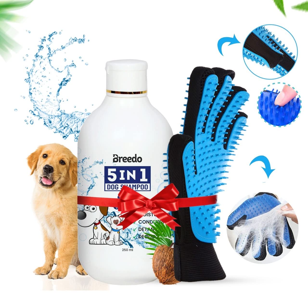 Breedo Dog Need (Combo Of 2) 5In1 Shampoo Plus Conditioner + Gloves Allergy Relief, Conditioning, Anti-Fungal, Anti-Microbial, Anti-Itching, Anti-Dandruff Natural Dog Shampoo (250 Milliliter) (B0B3TSPV6Z) Amazon Price History, Amazon Price Tracker